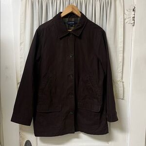 Lands' End Deep Brown Barn Chore Utility Jacket Large